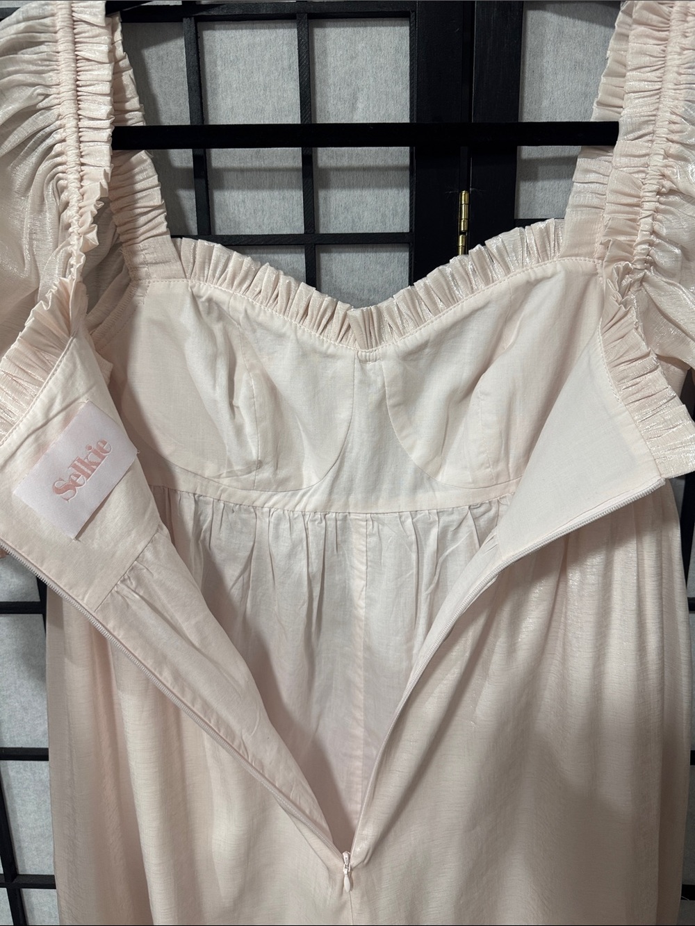 Selkie Seashell Wide Leg Jumpsuit Blush Pink Size S - Picture 15 of 16